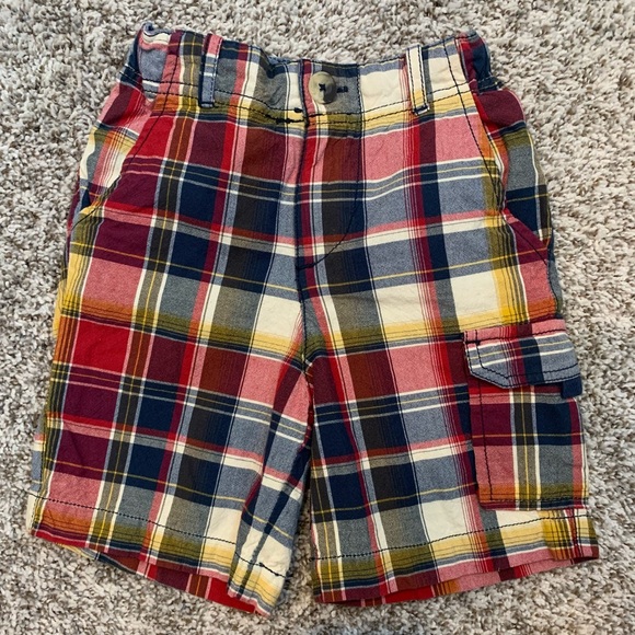 Plaid Cargo Shorts